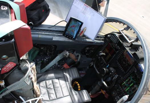 iPad in cockpit